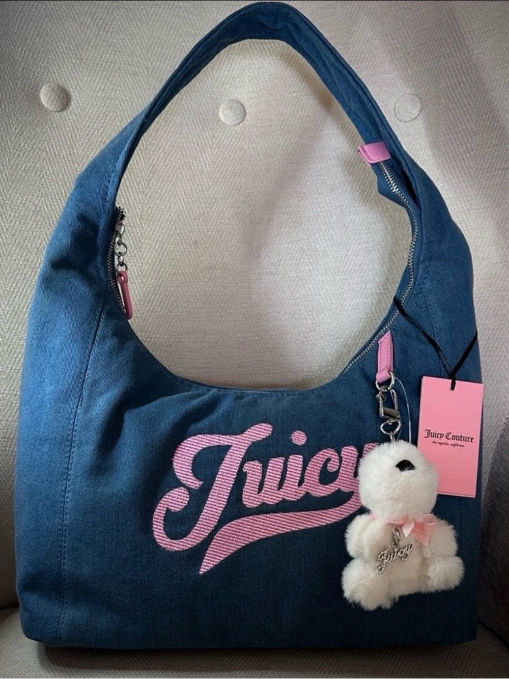 Juicy Couture NWT "Too Cute" Denim Hobo Bag